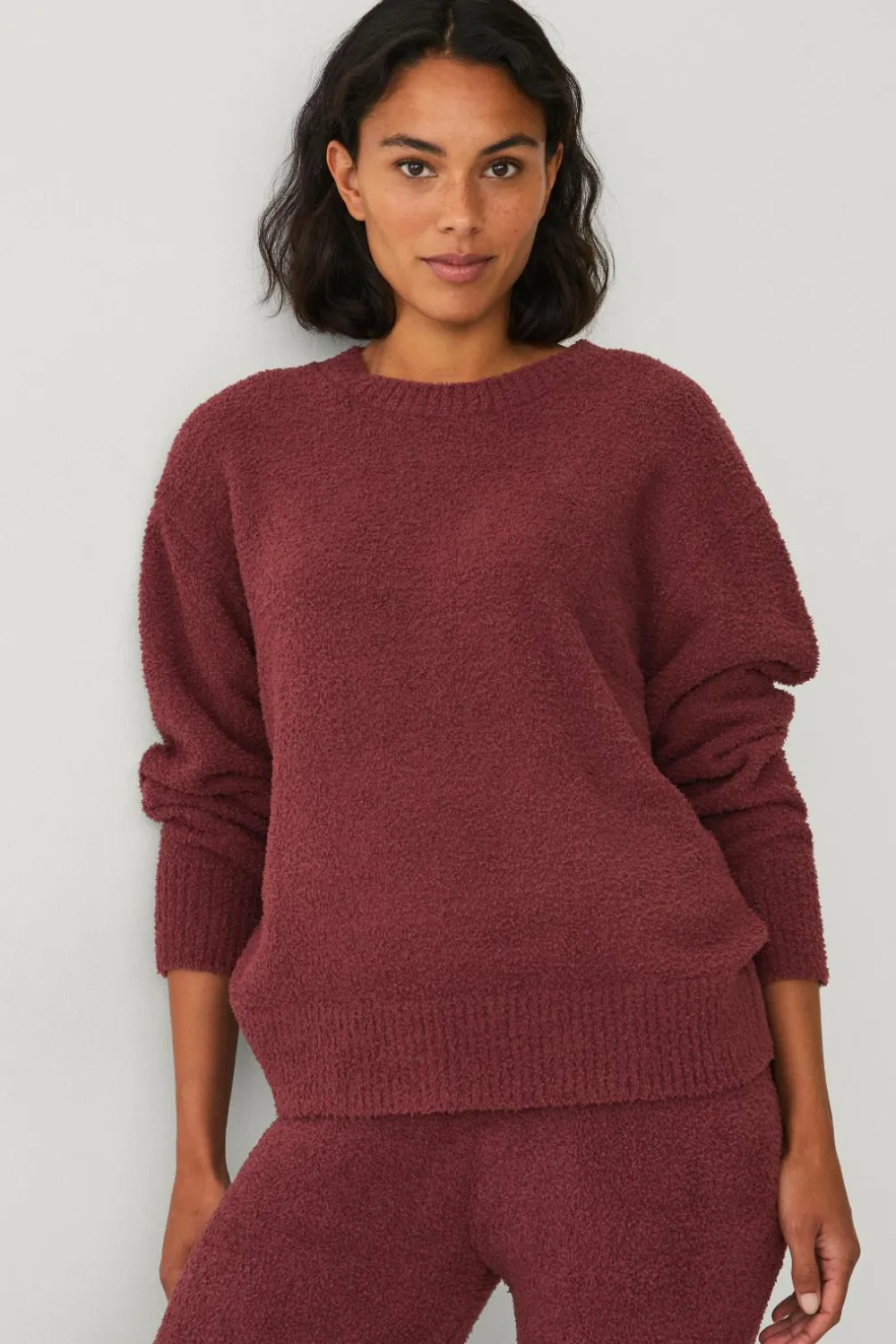 Ellos Loungewear & Homewear>Collection Blød jersey vinrød