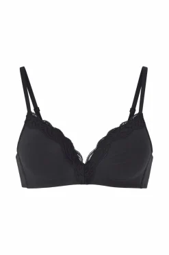 Ellos Collection Blød BH med blondedetaljer Sort Online