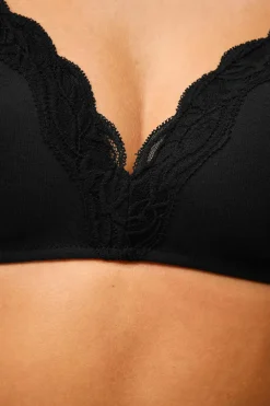 Ellos Collection Blød BH med blondedetaljer Sort Online