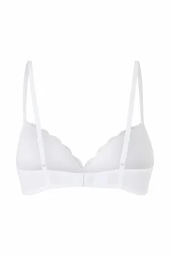 Ellos Collection Blød BH med blondedetaljer Hvid Online