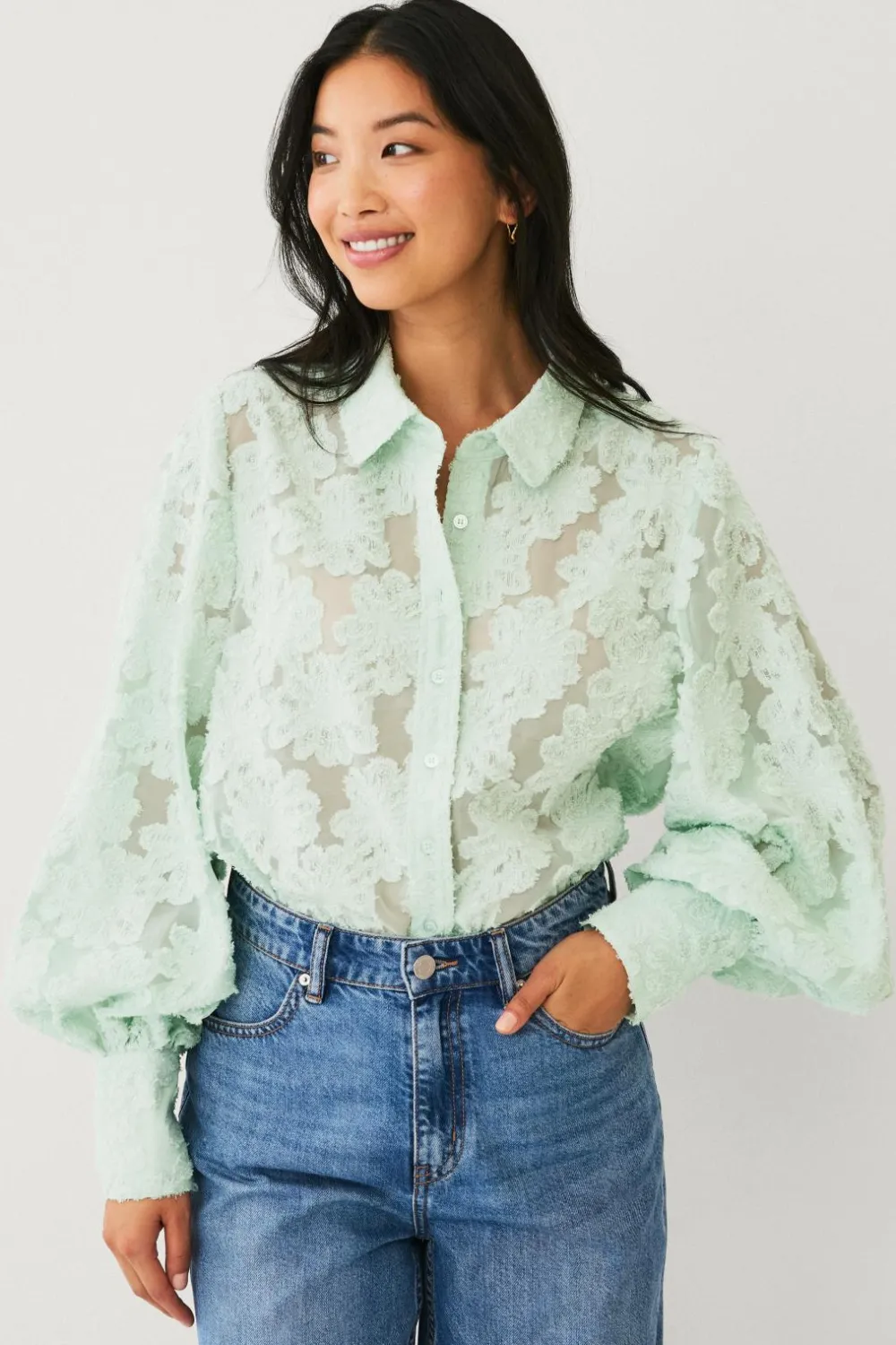 Ellos Collection Bluse Kim Lysegrøn Clearance