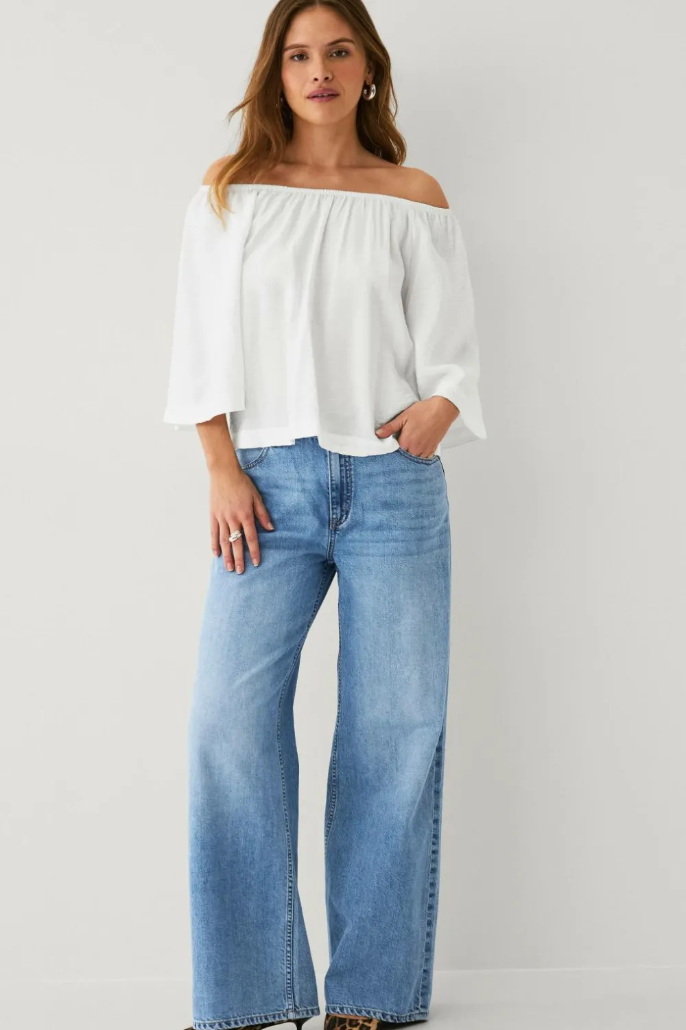 Ellos Skjorter & Bluser>Collection Bluse uden skuldre Hvid