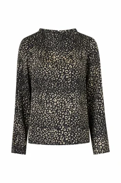 Ellos Collection Bluse i satin Leo AOP New