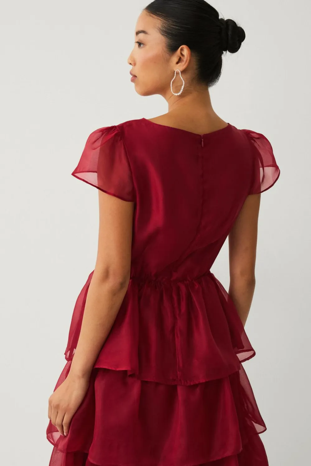 Ellos Skjorter & Bluser>Collection Bluse med peplum rød