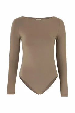 Ellos Collection Body med Bådhals Mørk beige Clearance