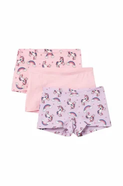 Ellos Collection Boxertrusse Ester 3-pak Pink enhjørning print New