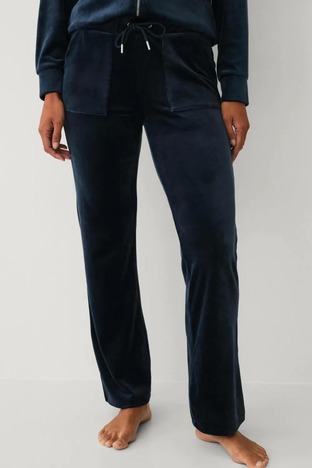Ellos Loungewear & Homewear|Bukser>Collection Bukser i velour Marineblå