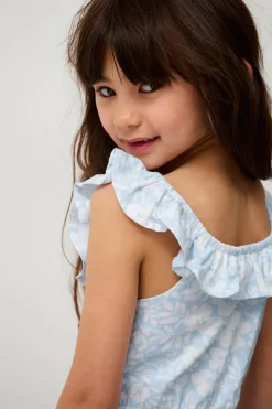 Ellos Collection Buksekjole Sigrid Blå blomstret