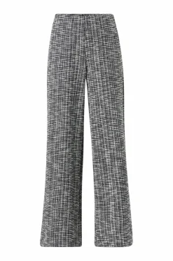 Ellos Collection Bukser med bouclé-struktur sort og hvid Online
