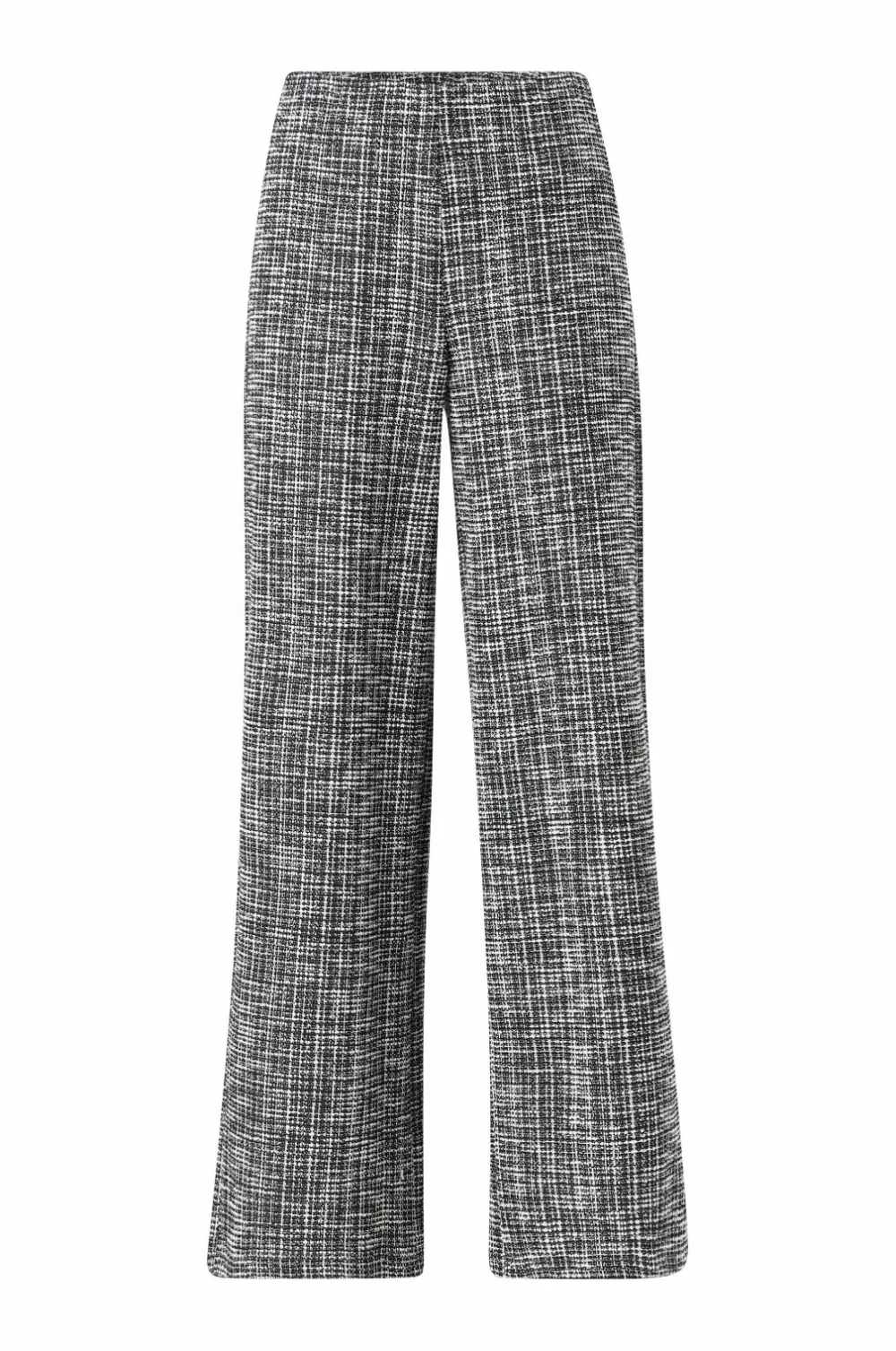 Ellos Collection Bukser med bouclé-struktur sort og hvid Online