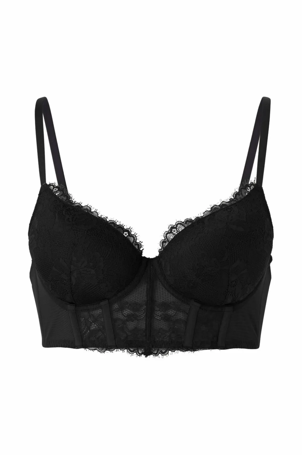 Ellos Bh'Er>Collection Bustier med vatterede skåle med bøjle Sort