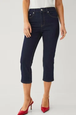 Ellos Collection Caprijeans Mørkeblå Best