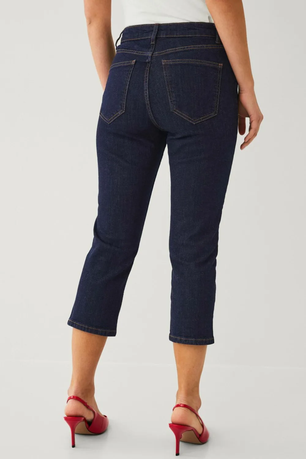 Ellos Collection Caprijeans Mørkeblå Best
