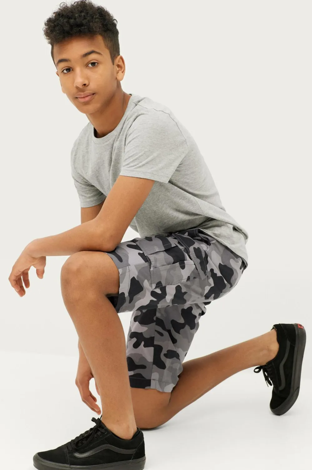 Ellos Collection Cargo shorts Sam Gråmønstret New