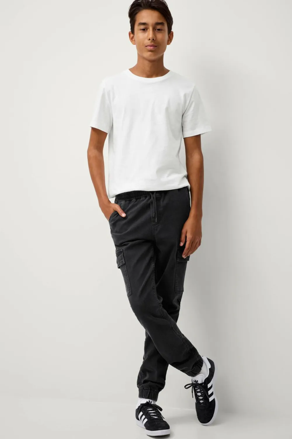 Ellos Collection Cargobukser Dylan Sort denim Discount