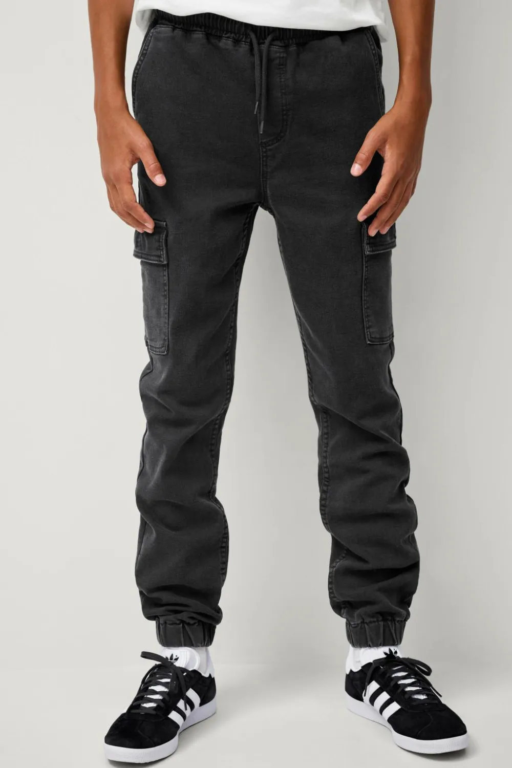 Ellos Collection Cargobukser Dylan Sort denim Discount