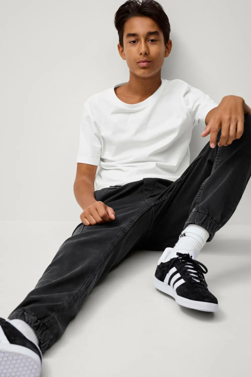 Ellos Collection Cargobukser Dylan Sort denim Discount