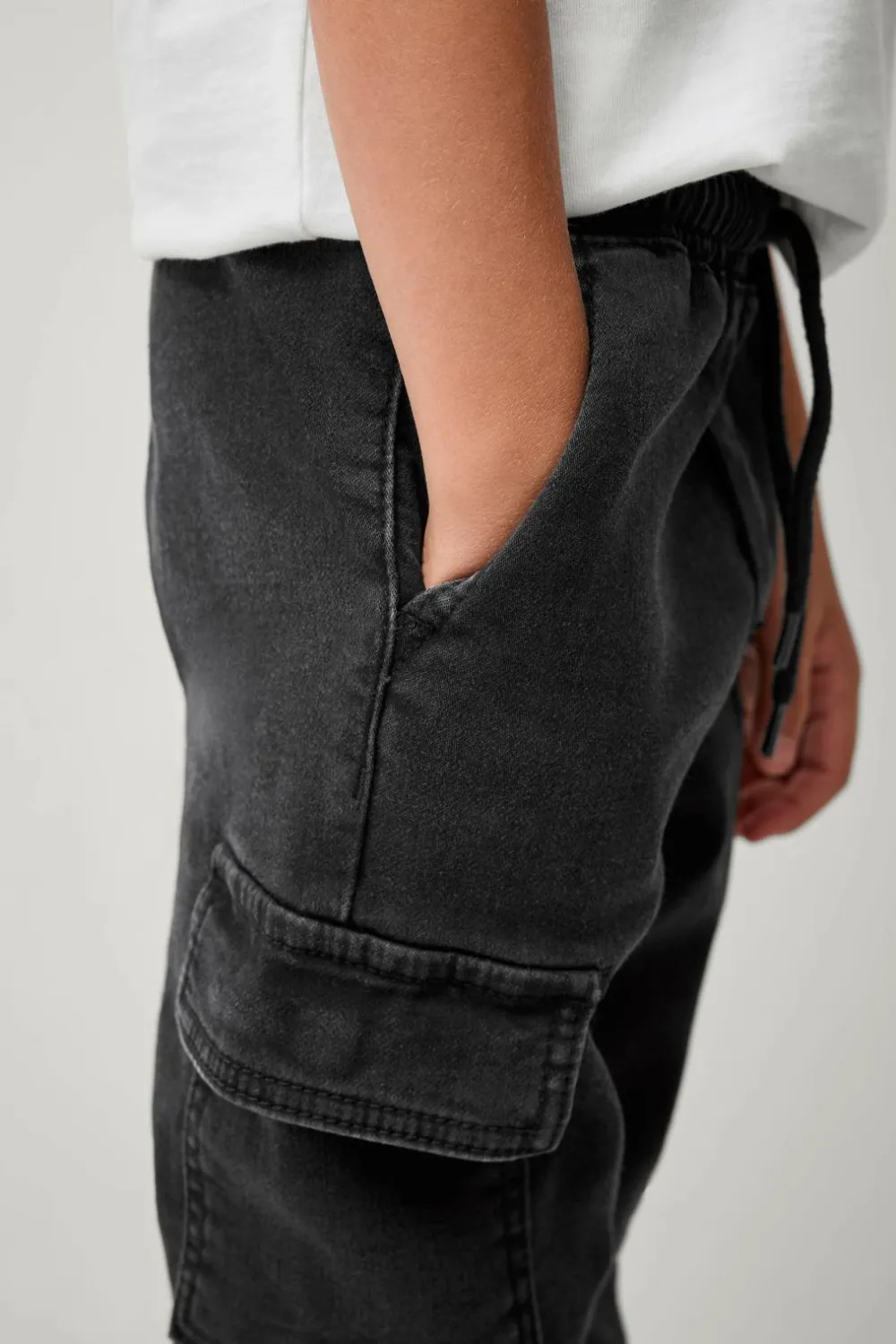 Ellos Collection Cargobukser Dylan Sort denim New