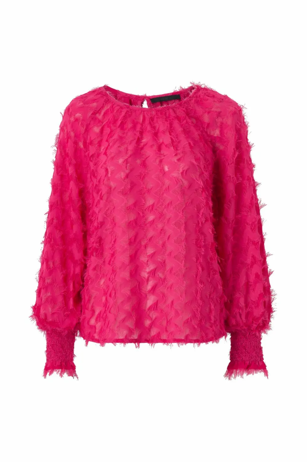 Ellos Collection Chiffonbluse med struktur Lyserød Hot