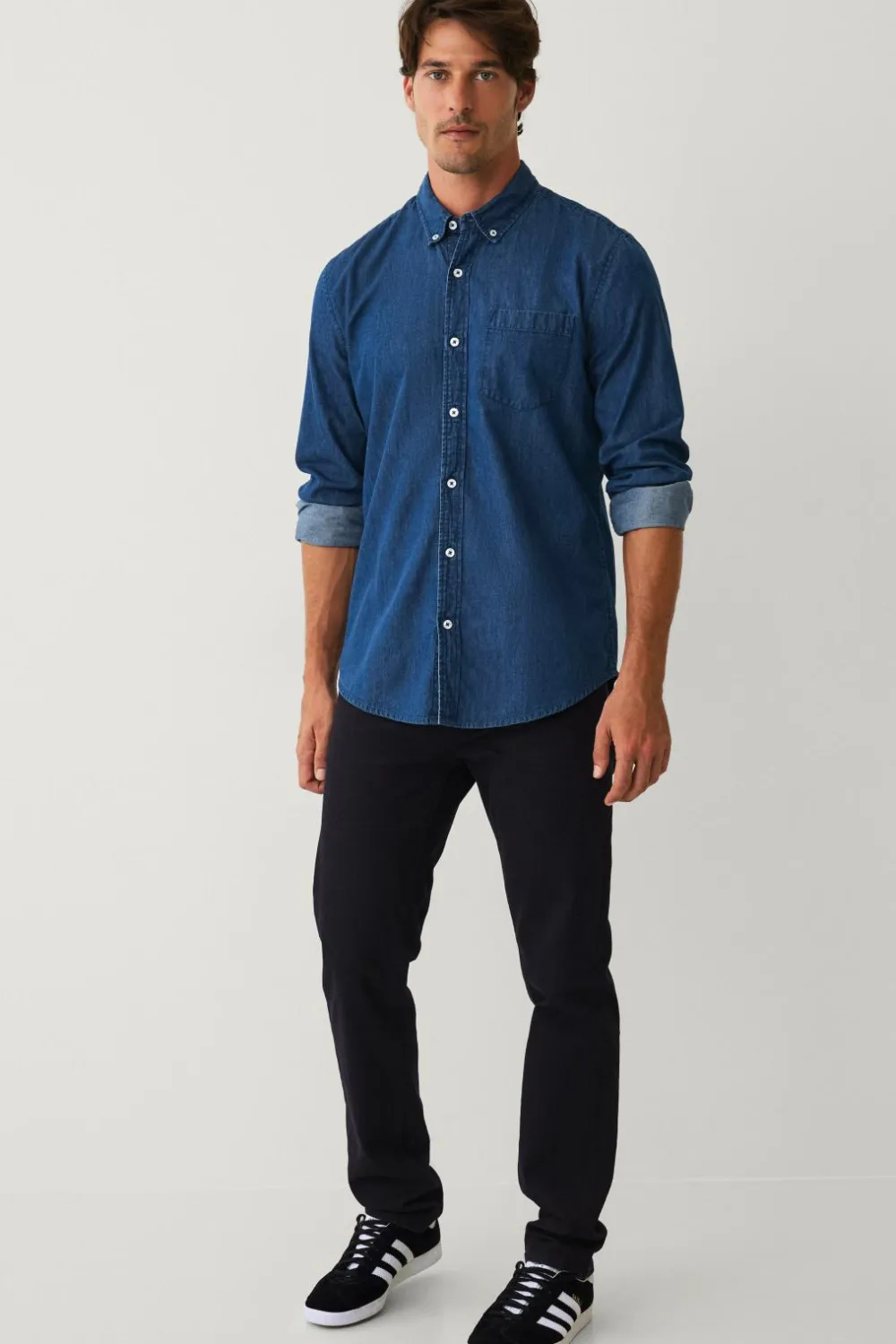 Ellos Collection Cowboyskjorte Bryant Mørkeblå denim New