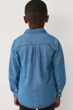 Ellos Collection Cowboyskjorte Charlie Mellemblå denim Hot