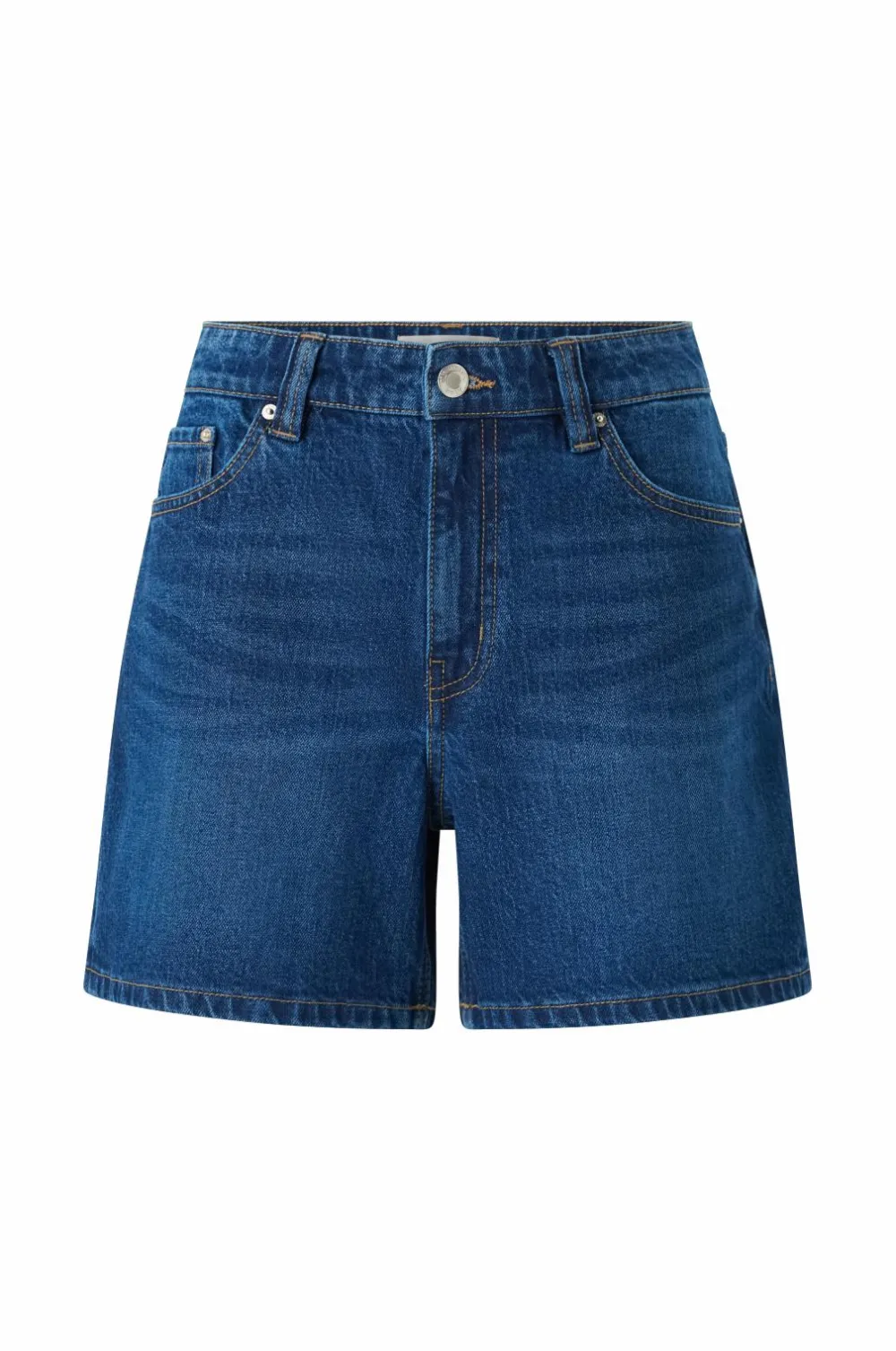 Ellos Collection Denimshorts Petra Mom Mørkeblå Online