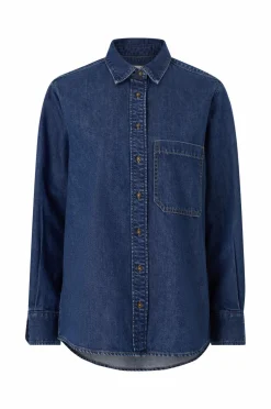 Ellos Collection Denimskjorte Mørkeblå Outlet