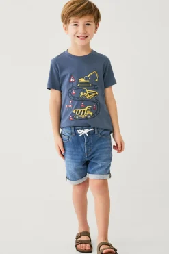 Ellos Shorts>Collection Denimshorts Denim Jogger Shorts Denimblå