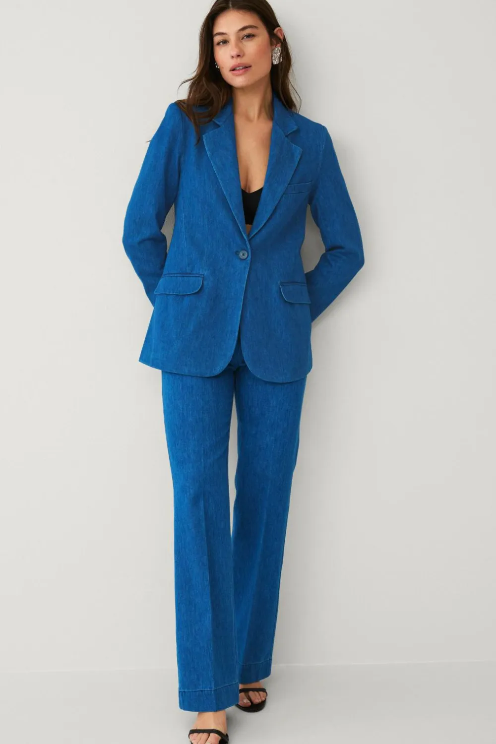 Ellos Blazere & Veste>Collection Denimblazer Blå