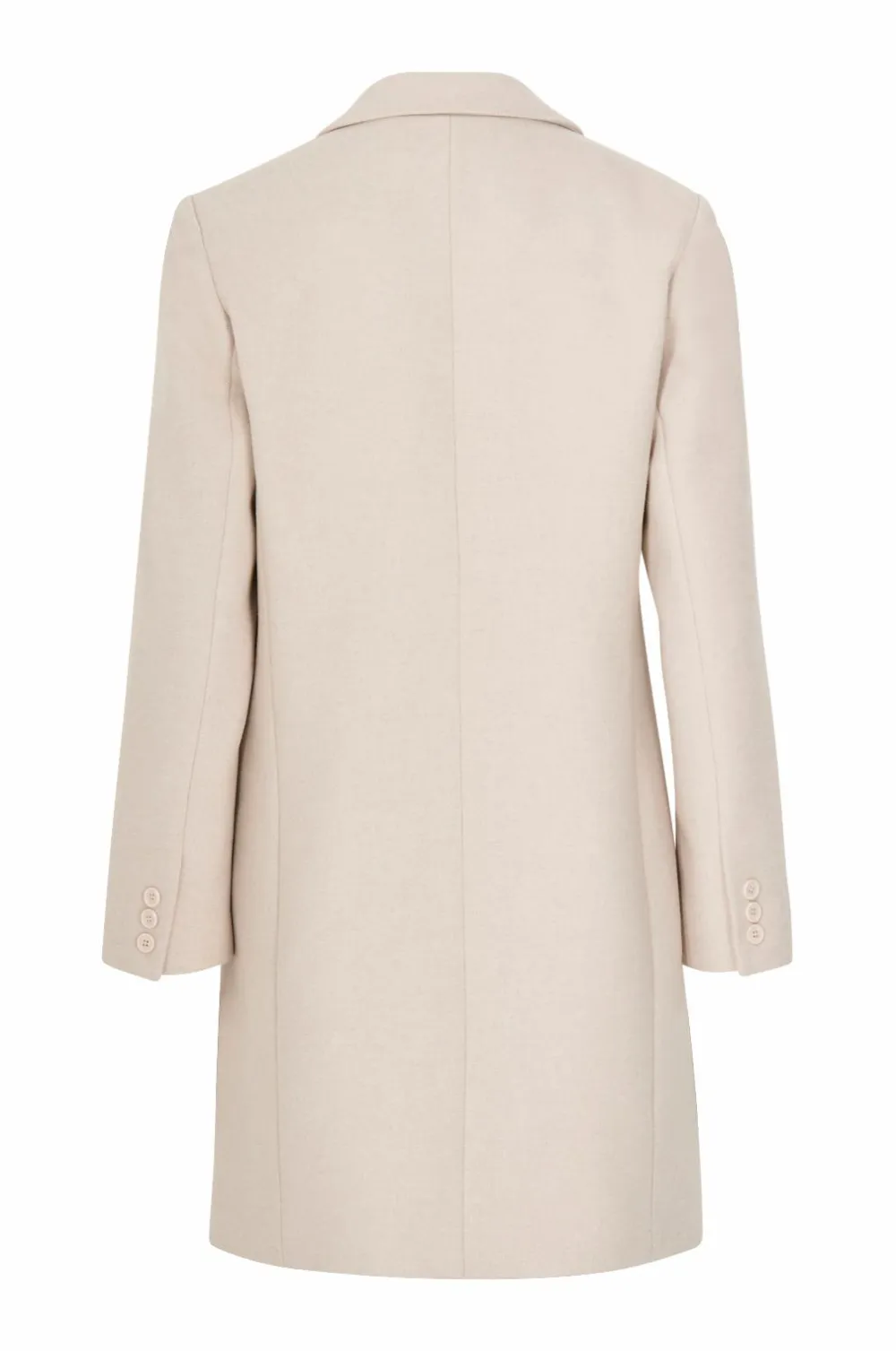Ellos Collection Enkeltradet uldfrakke Lys beige Best