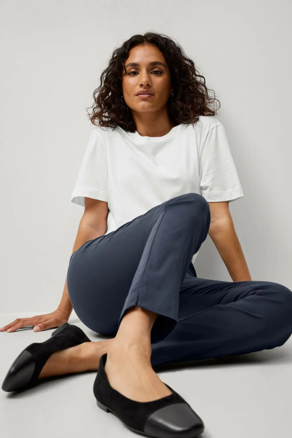 Ellos Bukser>Collection Flexy Slim fit treggings i superstretch Marineblå