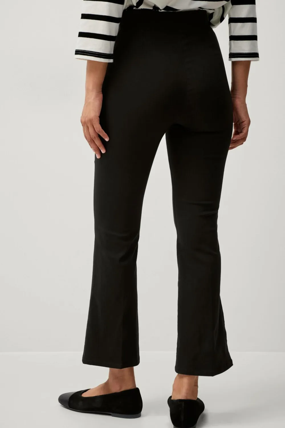 Ellos Bukser>Collection Flexy Cropped treggings i superstretch Sort mat sort