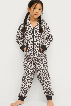 Ellos Nattøj & Homewear>Collection Fleeceoverall Gwen Leopard printet