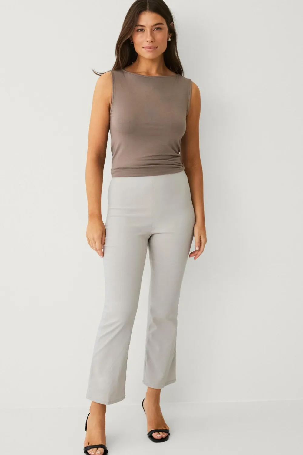 Ellos Bukser>Collection Flexy Cropped treggings i superstretch Creme