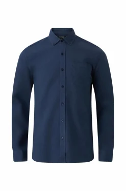 Ellos Collection Flonnelskjorte Mørkeblå melange Discount