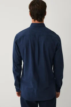 Ellos Collection Flonnelskjorte Mørkeblå melange Discount