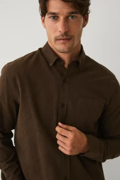 Ellos Collection Flonnelskjorte Brun melange Sale