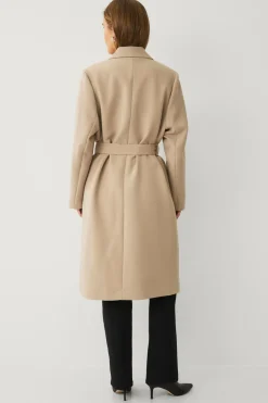 Ellos Collection Forårsfrakke med bælte Beige Online