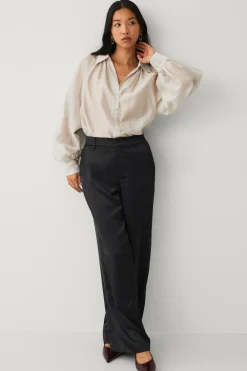 Ellos Skjorter & Bluser>Collection Gennemsigtig bluse med v-hals creme