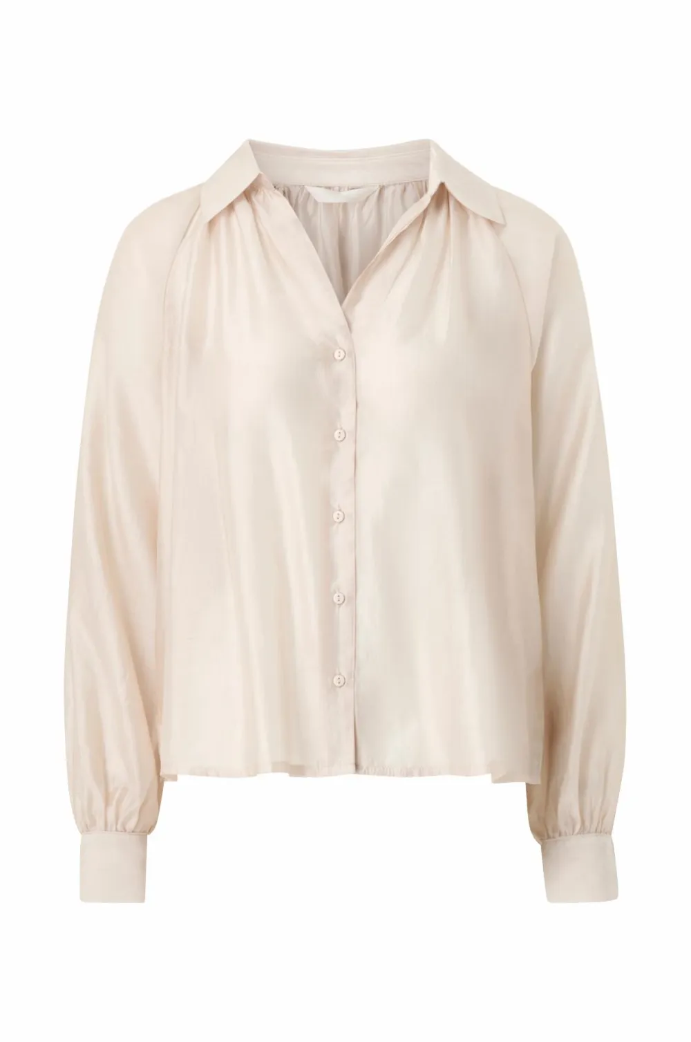 Ellos Skjorter & Bluser>Collection Gennemsigtig bluse med v-hals creme