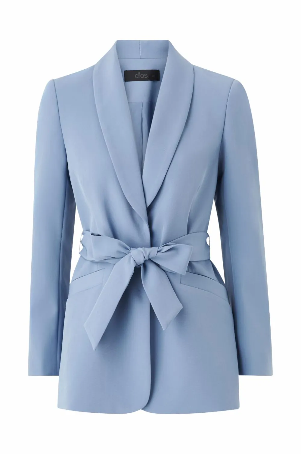Ellos Blazere & Veste>Collection Habitjakke med slips og sjalskrave Blå