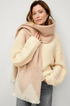 Ellos Collection Halstørklæde Beige/rosa Online