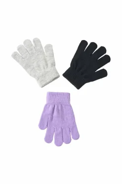 Ellos Handsker & Vanter>Collection Handsker Magic Glove 3-pak Lilla+grå+sort