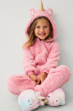 Ellos Jumpsuits>Collection Heldragt i fleece rosa melange