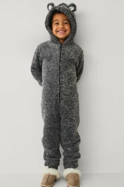 Ellos Jumpsuits>Collection Heldragt i fleece Gråmelange