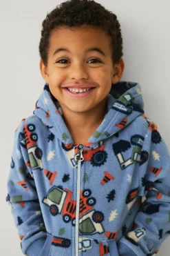 Ellos Collection Heldragt i fleece blå Sale