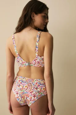 Ellos Collection Hipster Bikini Pink Paisley Outlet