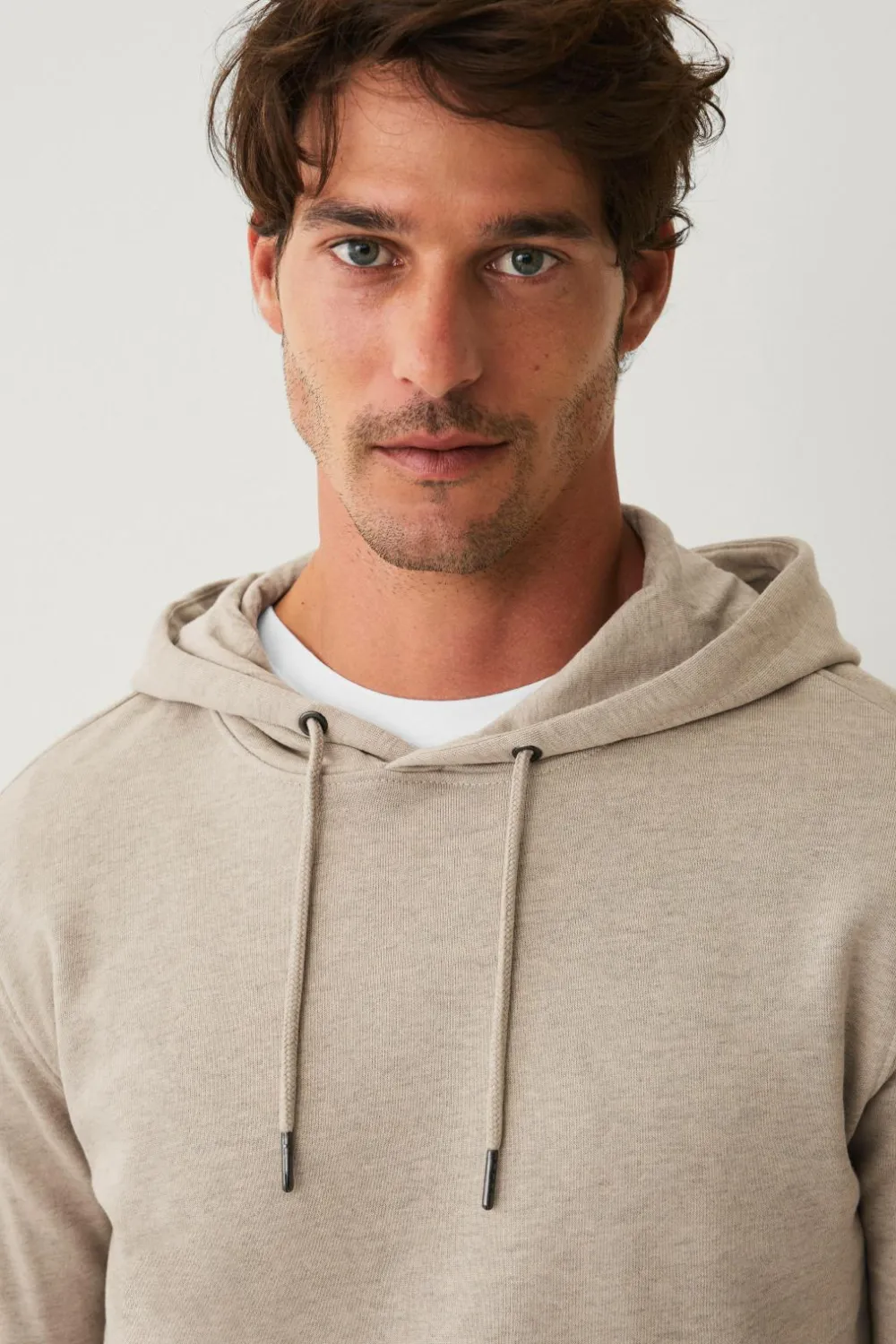 Ellos Basistøj|Sweatshirts & Hoodies>Collection Hoodie Drew Lys beigemeleret