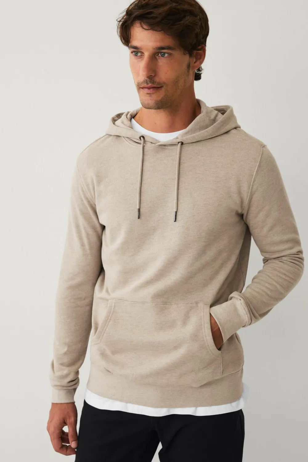 Ellos Basistøj|Sweatshirts & Hoodies>Collection Hoodie Drew Lys beigemeleret