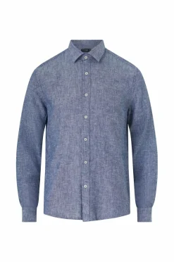 Ellos Collection Hørskjorte Blå chambray Sale